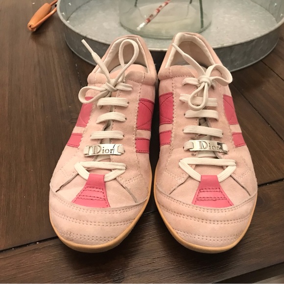 CHRISTIAN DIOR MONOGRAM CANVAS W PATENT LEATHER FLATS TRAINERS SNEAKERS VINTAGE - Picture 3 of 10